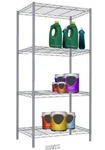 Home Basics 4-LAYER Tier Steel Wire 4-SHELF Storage Rack Silver Kitchen Garage. Fixed Price $39.99.