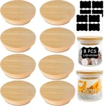 Oui Yogurt Jar Pack Lids-natural Bamboo Wood With 8PCS. Fixed Price $14.76.