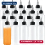 Uyuxxu 20 Pack 4OZ Boston Squeeze Bottles,clear Dispensing With Twist. Fixed Price $15.34.