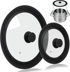 Universal Lid For Pots Pans And Skillets, 2 Pack Cover Fit 7", 8" 9" & 10",. Fixed Price $35.99.