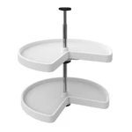 Rev-a-shelf 24'' Lazy Susan Kidney Polymer 2-SHELF, White, 3472-24-11-52. Fixed Price $73.89.