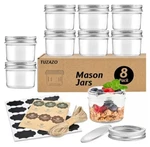 Tuzazo Small Mason Jars 8 Pack 4 Oz Mini Glass With Lids & Labels B9. Fixed Price $12.99.