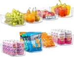Best Oizeir 8 Pack Clear Plastic Fridge Organizer Bins Stackable Refrigerator. Fixed Price $25.22.