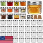Cyclemore 40-PK 4OZ Mini Clear Glass Mason Jars W/ Silver Lids For Storage/diy. Fixed Price $44.92.