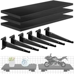 3 Pcs Gridwall Shelf With Metal Brackets, 16"X 8" Wooden Shelves Hea.... Fixed Price $47.26.