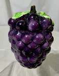 Vintage Ceramic Lidded Grape Jam Jelly Jar/container 5 Tall. Fixed Price $14.95.