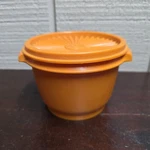 Vintage Tupperware Orange Servalier Bowl With Sunburst Lid 886-36 812-33 Usa. Fixed Price $14.99.