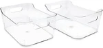 Isaac Jacobs Clear Storage Bins W/handles, Plastic Box Set, Home, Office, Fridge. Fixed Price $24.99.