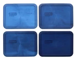 Pyrex 7210-PC-TR 3-CUP Translucent Marbled Blue Food Storage Lids (4 Pack). Fixed Price $14.99.