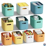 Vibrant 10-PACK Plastic Storage Bins With Handles 9.69X6.7X5.7 Inch Organizers. Fixed Price $51.60.