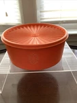Vintage Stackable Tupperware Orange 8 Canister 1204-11. Fixed Price $10.57.