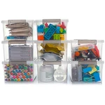 Citylife Small Storage Bins With Lids 3.2 Qt- 8 Packs Plastic Contain.... Fixed Price $47.85.