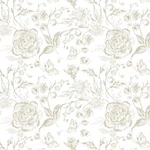 Yasinet Peel And Stick Wallpaper Boho Floral 17.3" X 78.7", Beige White. Fixed Price $16.40.