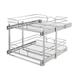 Rev-a-shelf 2-TIER Kitchen Cabinet Pull Out And Drawer Organizer Slide. Fixed Price $123.99.