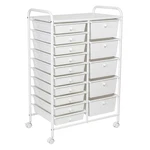 Honey-can-do 15-DRAWER Metal Rolling Storage Cart White Steel Multi-purpose. Fixed Price $158.51.