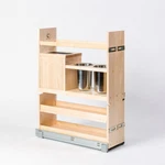 7" Signature Series Frameless Maple Pullout Canister Organizer W/ Knife Block. Fixed Price $425.95.