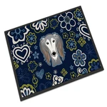 Caroline's Treasures Carolines BB5080MAT Blue Flowers Saluki Doormat. Fixed Price $51.98.
