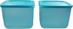 Tupperware Cubix Large Plastic Fridge Container 1000 Ml Pack Of 2 (blue). Fixed Price $68.44.