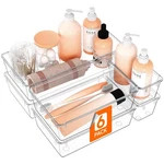 Lifewit 6 Pcs Large Bathroom Drawer Organizers, 3 Sizes Clear Plastic. Fixed Price $30.29.