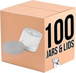 100 Pack Round Glass Jar No-neck Concentrate Container With Ml, Clear. Fixed Price $64.17.