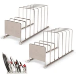 Cuisinel Lid And Dish Organizer Rack 2-PACK Satin Nickel Kitchen Storage Or.... Fixed Price $41.55.