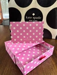 Kate Spade Note Cards With Envelopes 12 Pc Set New Pink Dot Print Stationary. Fixed Price $15.00.