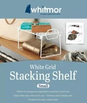 Whitmor Wire Grid Stacking Durable Shelf Small, White Inch X 12.37. Fixed Price $25.99.