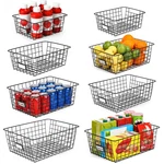 8 Set, Extra Large Wire Baskets For Organizing With Lables, Cabinet Pantry Or.... Fixed Price $60.56.