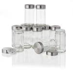 Kamenstein Clear Reusable 3 Oz Jars With Stainless Steel Shaker Lids, And Twi.... Fixed Price $33.40.