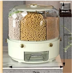 Large 360 Rotating Grain Dispenser Rice Cereal Storage Container 6-GRID Sealed. Fixed Price $94.99.