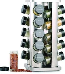 Orii 20 Jar Rack With Spices Included - Revolving Tower Silver. Fixed Price $76.62.