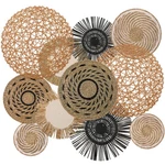 Tatuo 11 Pcs Boho Bulrush Woven Wall Basket Decor Floral Farmhouse Style Art. Fixed Price $82.48.