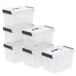 6 Quart Plastic Storage Boxes With Lids Handles, Clear Latch Bin,.... Fixed Price $37.46.