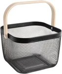Metal Mesh Steel Harvest Basket, Square Wire Garden With Handle. Fixed Price $27.99.