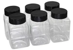 Pinnacle Mercantile Plastic Spice Jars 6-PACK Square Large 17 Oz.clear. Fixed Price $20.47.