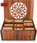 Royalhouse Premium Wood (hard Mdf) Tea Storage Box Organizer (brown), Eco-friend. Fixed Price $30.34.