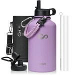 Inspi 64OZ Half Gallon Water Bottle With Paracord, Straw, Pouch, Purple. Fixed Price $53.13.