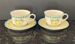 Villeroy & Boch Set 2 French Garden Porcelain Coffee/tea Cups Saucers/new!. Fixed Price $49.95.
