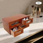 Set Of 4 Vintage Style Desktop Organizers With 16 Drawers, Solid Wood &. Fixed Price $81.90.