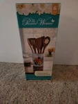 Brand New Pioneer Woman Delaney Utensil Crock W/wood Tools Mib!. Fixed Price $16.00.