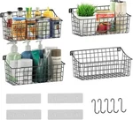 Sonyabecca 4 Pack Hanging Wall Basket For Organizing, Large Wire. Fixed Price $46.38.