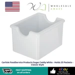 Carlisle Foodservice Products Sugar Caddy White Holds 20 Packets Classic Style. Fixed Price $14.99.