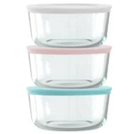 Pyrex Simply Store 6-PC 4-CUP Round Glass Storage Set. Fixed Price $19.49.