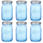 Wellife Wide Mouth JARS,6 Pack Blue 32 Oz,mason Medium,. Fixed Price $45.99.
