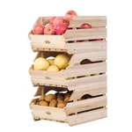 Habau Potato Onion Storage Bins Wooden Stackable Produce Basket Fruit .... Fixed Price $107.29.