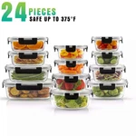 Joyjolt 24-PIECE Glass Food Storage Containers Set With Airtight Leakproof Lids. Fixed Price $32.99.