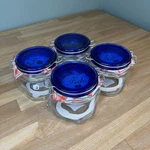 New 4 Bormioli Rocco 0.5L Swing Top Fido Glass Canning Jar Cobalt Blue Lid Italy. Fixed Price $39.99.