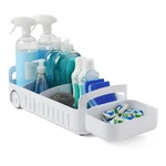 Youcopia Rollout Caddy Rolling Storage Bin With 2 Adjustable Dividers And Rem.... Fixed Price $43.45.