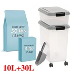 3PCS Airtight Pet Food Storage Container W/ Measuring Scoop Animal Cat Dog Bird. Fixed Price $28.98.