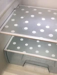 Firsio Refrigerator Liners For Shelves Drawer 11.8"W X 118"L, Dots. Fixed Price $16.08.